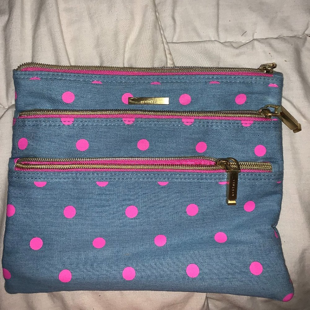 polka dot makeup bag